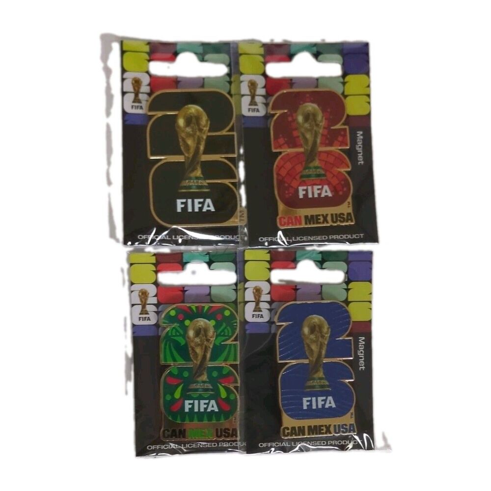 FIFA World Cup 2026 Officially Licensed Multicolor Magnet  4 pcs Set CAN MEX USA